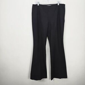 Trina Turk Dress Pants Womens Size 14 Black Flare Slacks
